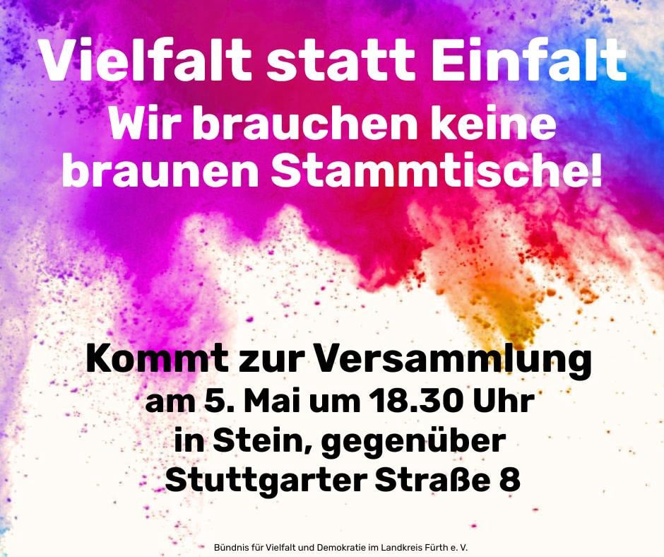 Vielfalt statt Einfalt, 05.05.2026 um 18:30 Uhr Stein, Suttgarter Straße 8